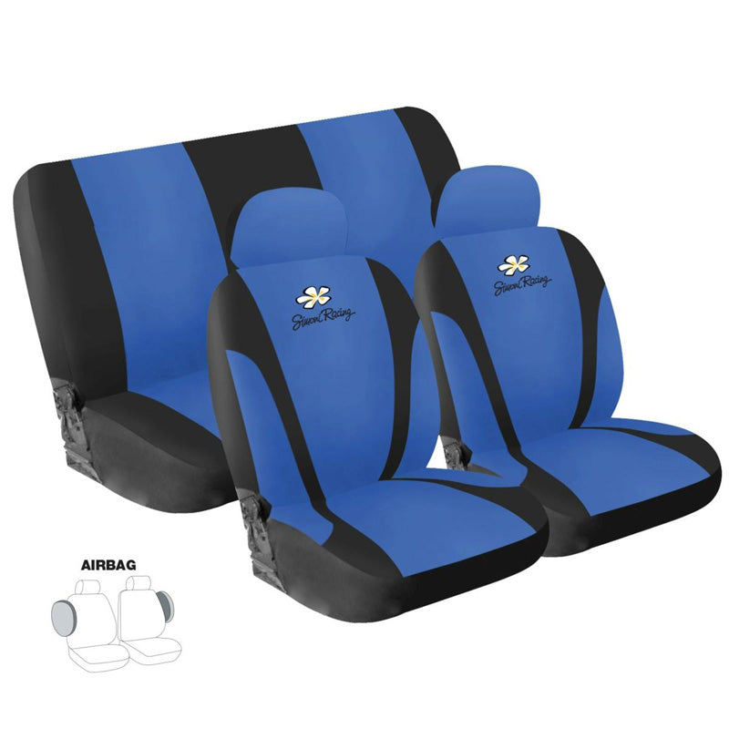 Simoni Racing, Daisy Seat Cover Set - Blue - 8 Pieces