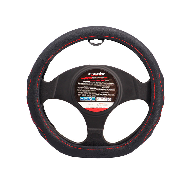 Simoni Racing, Comfort Stuurhoes Compe Small - Zwart Ecoleather met Rode Stiksels - 35-37cm