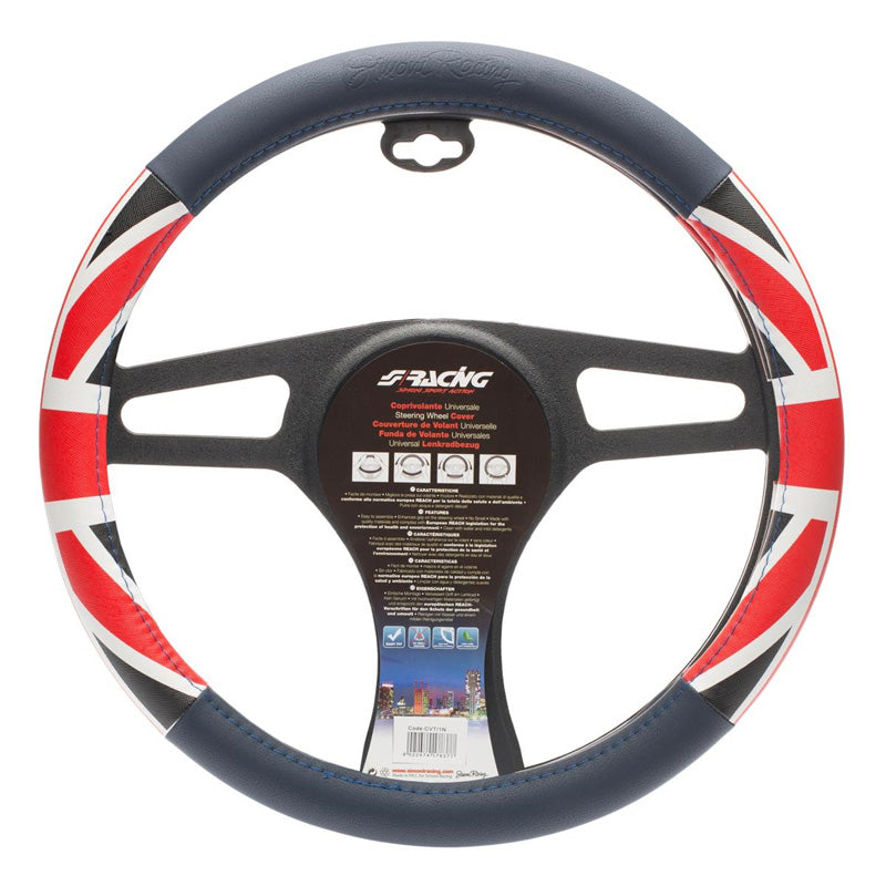 Simoni Racing, Stuurhoes UK-vlag - Blauw/Rood/Wit Ecoleer - 37-39cm