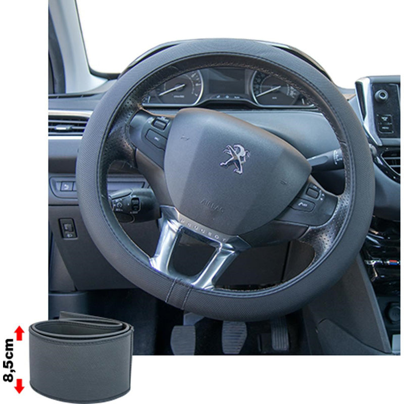Simoni Racing, Comfort Steering Wheel Protector - Black Ecoleather - 35-37cm