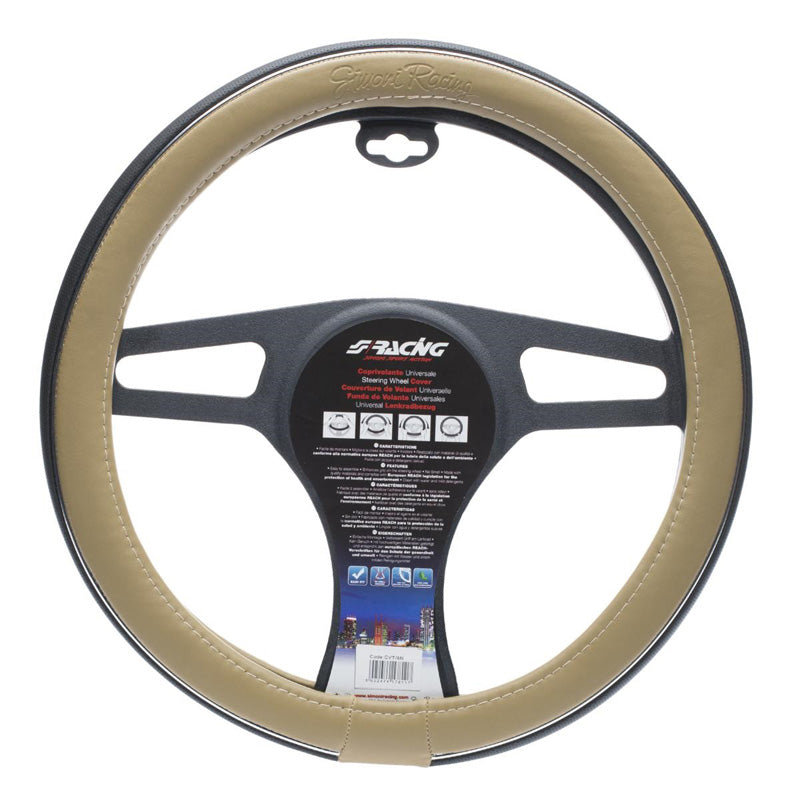 Simoni Racing, Sportstuurhoes Trophy 6 - Zwart/Crème Ecoleather - 37-39cm
