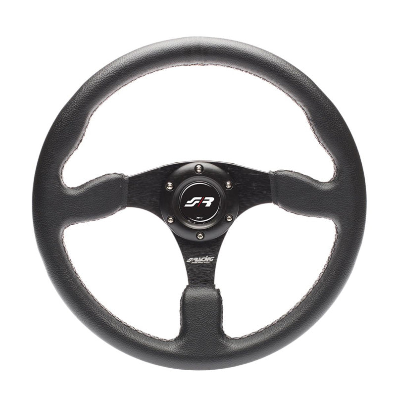 Simoni Racing, Sports Steering Wheel, Defender - Black Ecoleather - Diameter 350mm