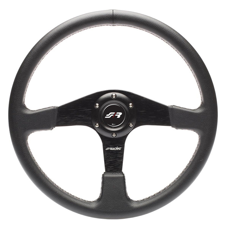 Simoni Racing, Sports Steering Wheel, Defender - Black Ecoleather - Diameter 380mm