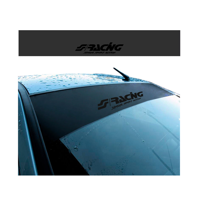 Simoni Racing, Sun Visor - 150x24cm - Matte Black with Logo