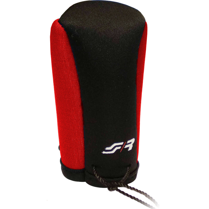 Simoni Racing, cache de pommeau de vitesse universel - noir/rouge + logo