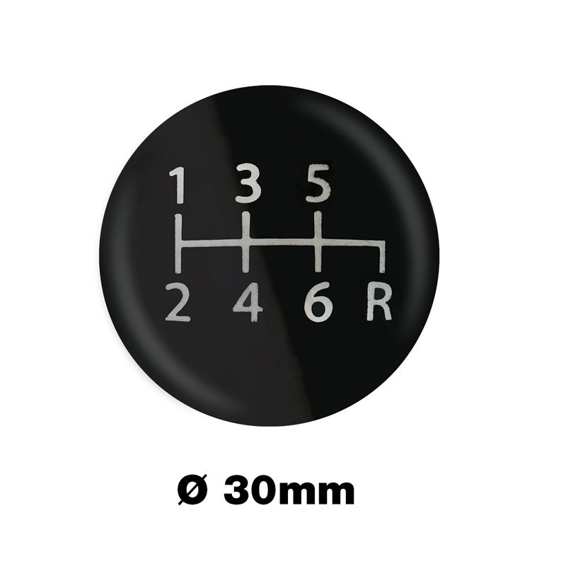Simoni Racing, Gear Knob Sticker - 1-6 Gear (reverse bottom right) Ø30mm