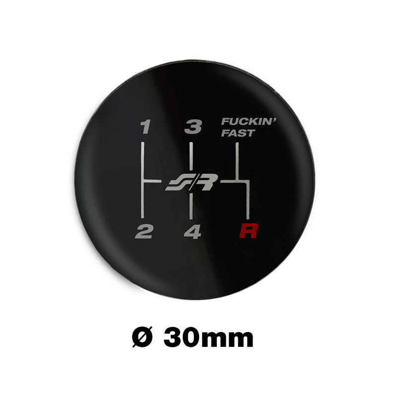 Simoni Racing, Gear Knob Sticker - 5-Speed F-Fast - Ø30mm