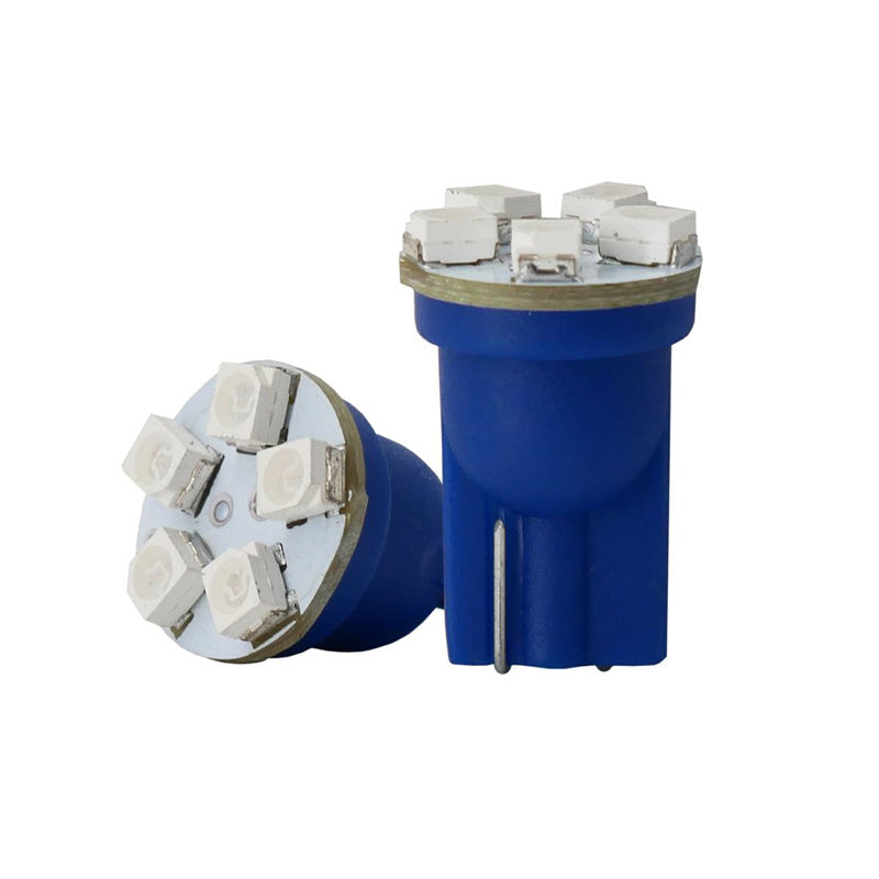 Simoni Racing, 6-LED 'Hyper Multi' Light Source T10 - Blue - Set of 2 pcs.