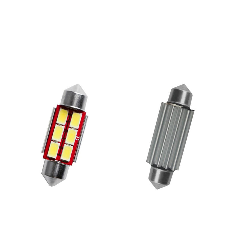 Simoni Racing, ampoules navette 6 LED 36mm - 170Lm - 6000K - blanc - lot de 2 pièces