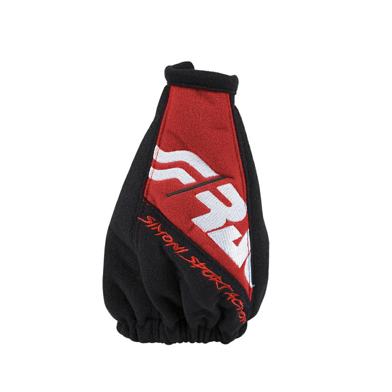 Simoni Racing, versnellingspookhoes met uitsparing - 150x150mm/Ø190mm - Zwart/Rood
