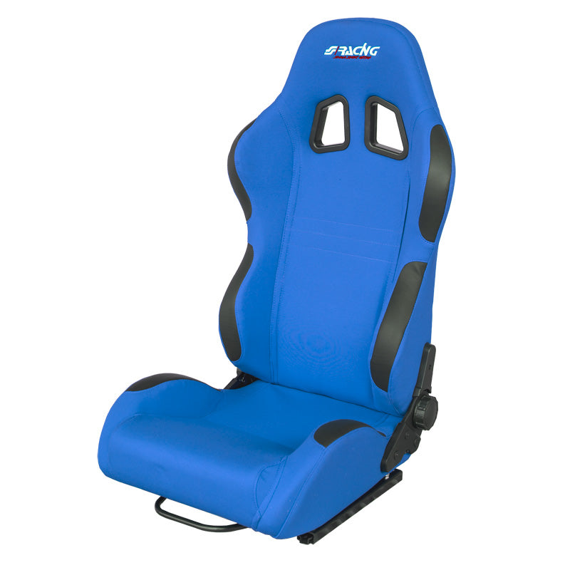 Simoni Racing, sportstoel Jenson - blauw - tweerichtingsverstelbaar - incl. glijders