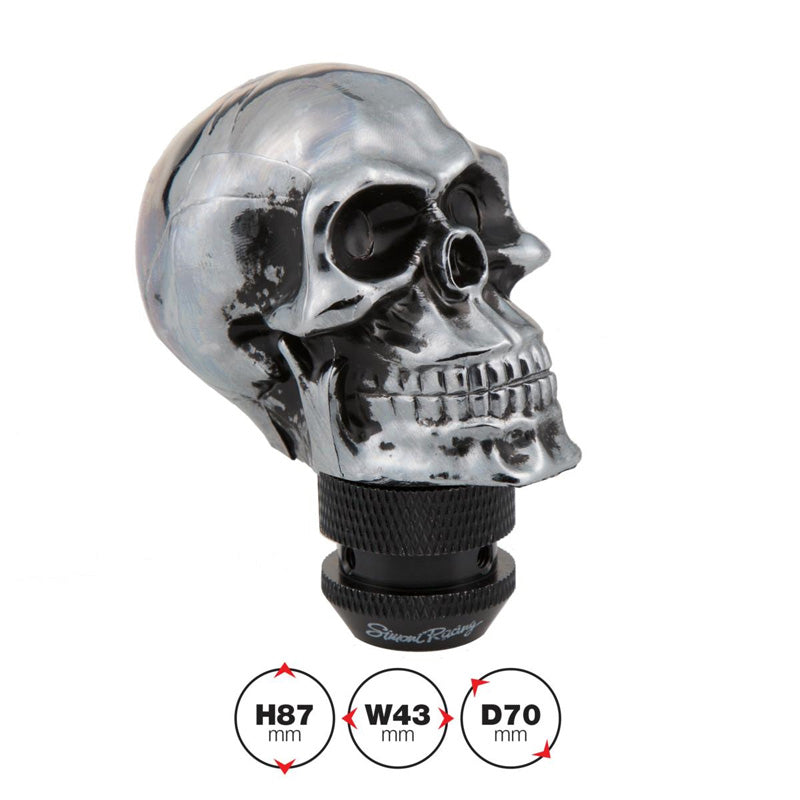 Simoni Racing, Gear Knob Skeletor - Black/Chrome
