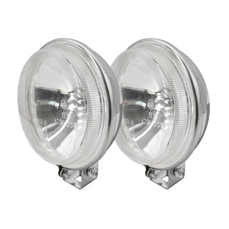 Simoni Racing, Universal Spotlights 115mm - H3 - Chrome - 1350Lm - 3200K - 55W - 12V - Set of 2
