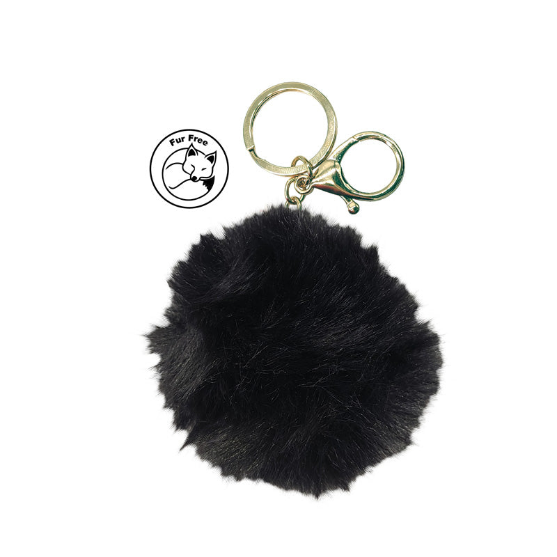 Simoni Racing, Porte-clés Fluffy Fur - Noir - 8cm
