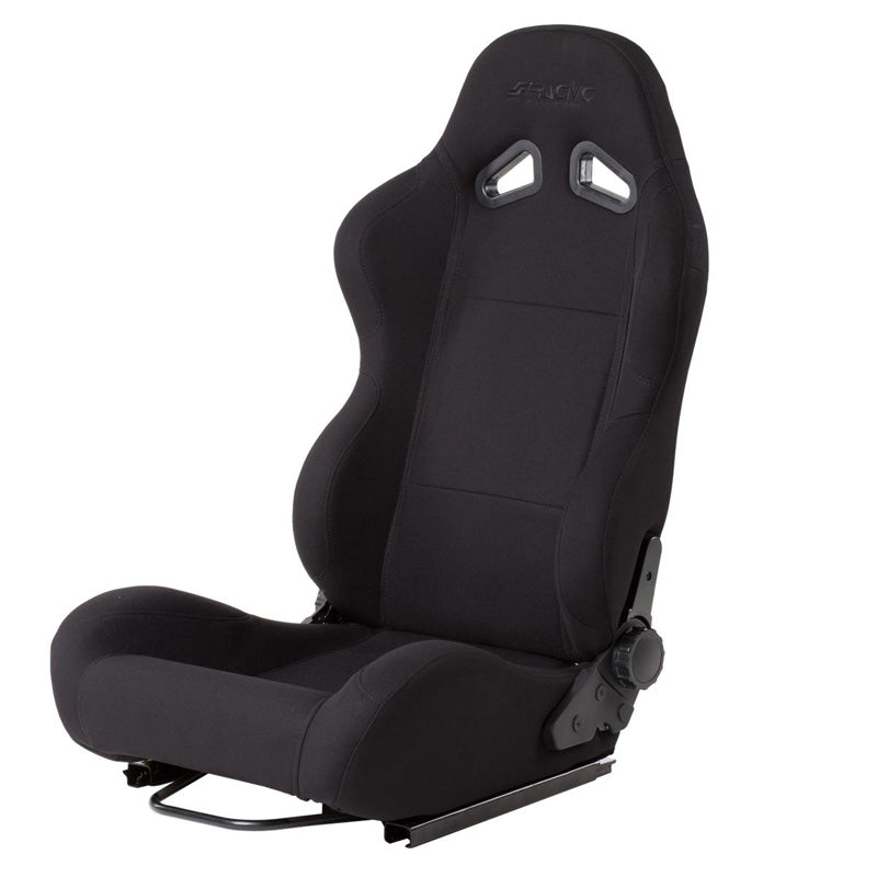 Simoni Racing, Sportstoel Max - Zwart - Dubbel verstelbaar - incl. geleiders