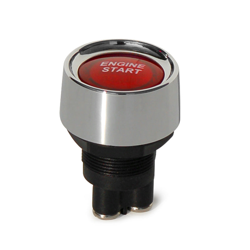 Simoni Racing, Startknop met rood licht - Chroom - 12V/50Amp