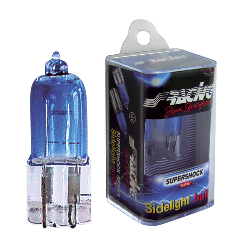 Simoni Racing, Ampoules halogènes T10 'Super Shock' - Blanc super - Lot de 2 pcs.