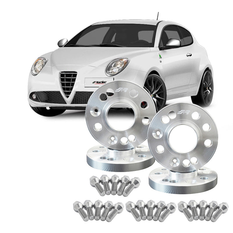 Simoni Racing, Spacer Kit, Aluminium, 2x16mm(FA) - 2x20mm(RA) incl. wheel bolts, fits Alfa Romeo various