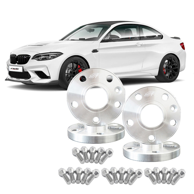 Simoni Racing, Spacer Kit, Aluminium, 2x12mm(FA) + 2x12mm(RA), evenals wielbouten, passend voor BMW