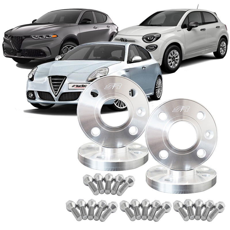 Simoni Racing, Spacer Kit, Aluminium, 2x17,5mm(FA) + 2x20mm(RA), fits Fiat, Alfa Romeo