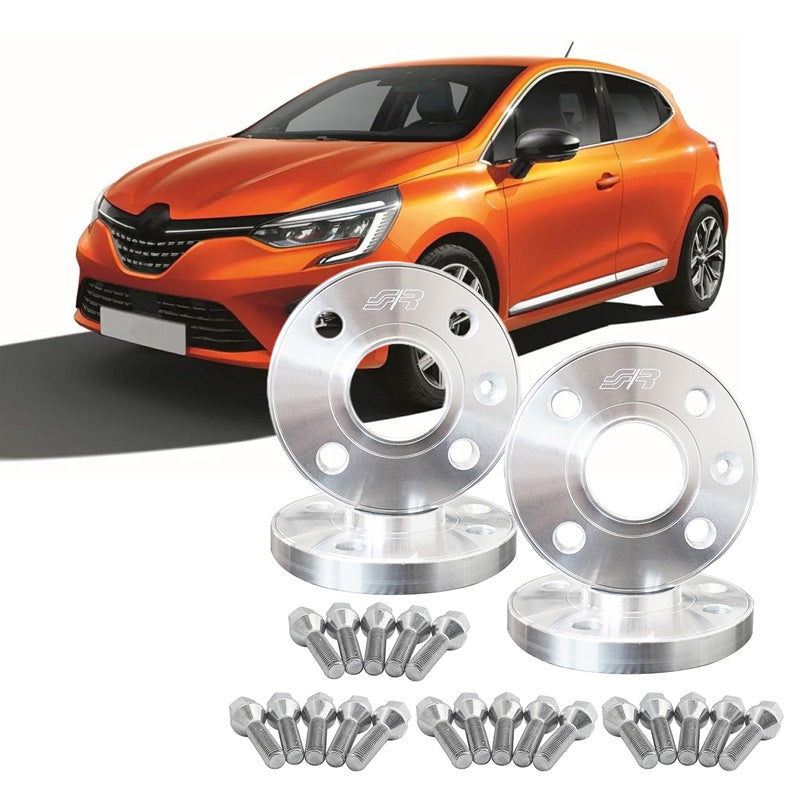 Simoni Racing, Spacer Kit, Aluminium, 2x16,5mm(FA) - 2x19mm(RA) (Hub 60,1mm), incl. wheel bolts, fits Renault various