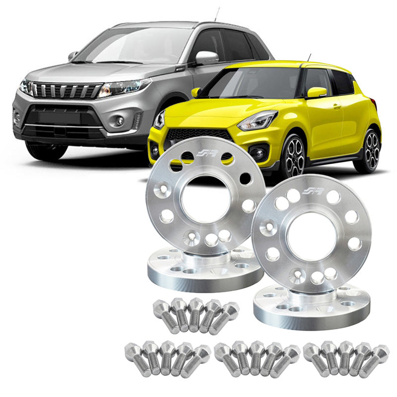 Simoni Racing, Spacer Kit, Aluminium, 2x16mm(FA) - 2x20mm(RA) incl. bolts, fits Suzuki, Hub 60,1mm