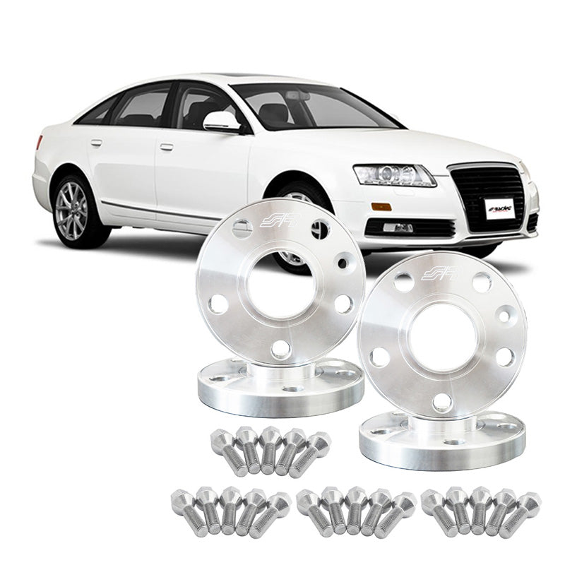 Simoni Racing, Aluminium Spacer Kit, 2x13mm(FA) - 2x20mm(RA) incl. wheel bolts, fits Audi, VW, Seat, Cupra