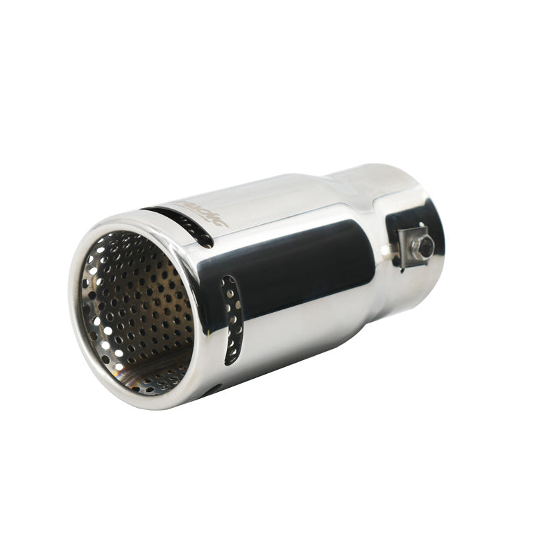 Simoni Racing, Uitlaatpijpeindstuk, Round Inox - Ø76xL130mm - Installatie 41-64mm