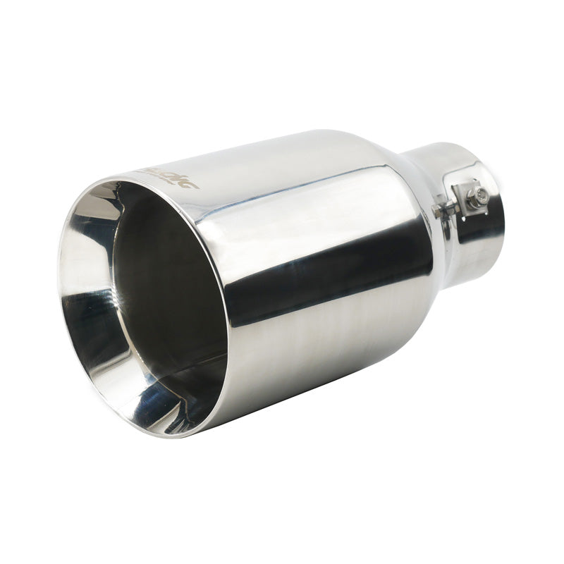 Simoni Racing, Exhaust Tip, Round Inox - Ø115xL200mm - Installation 39-69mm