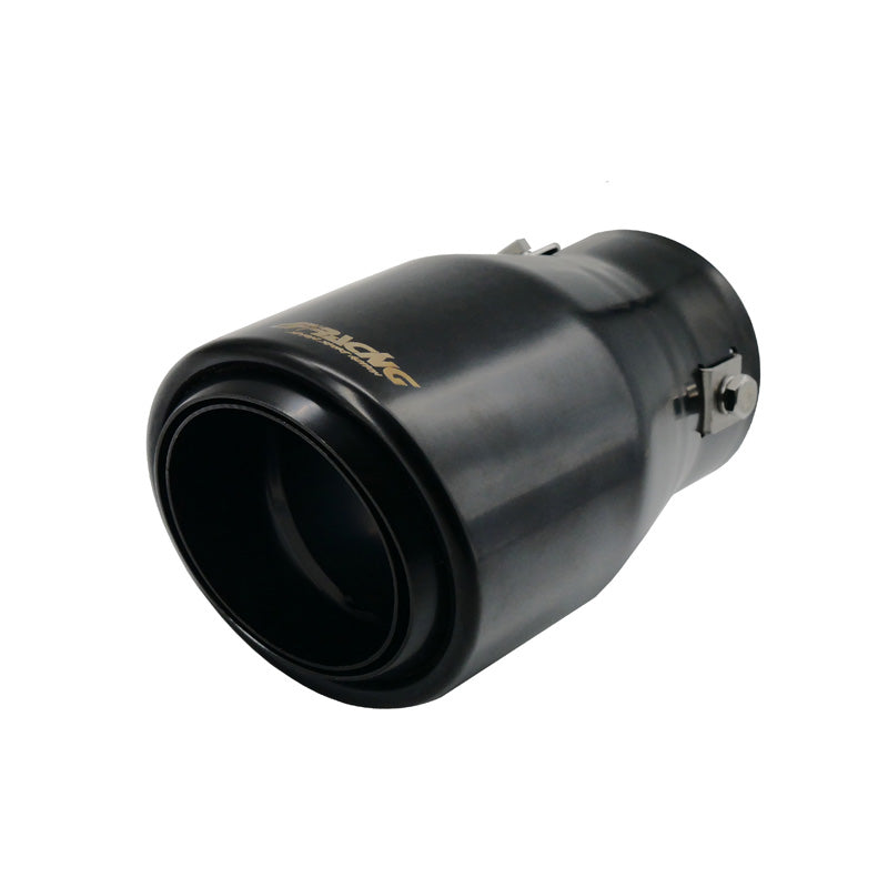 Simoni Racing, Exhaust Tip, Round/Slanting Inox Black - Ø90xL150mm - Installation -39>64mm