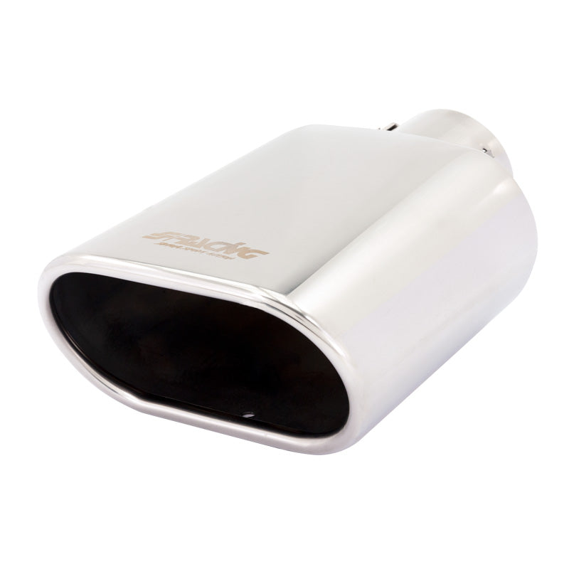 Simoni Racing, Exhaust Tip, Rectangle/Slanted Inox - 140x80xL240mm - Installation ->57mm