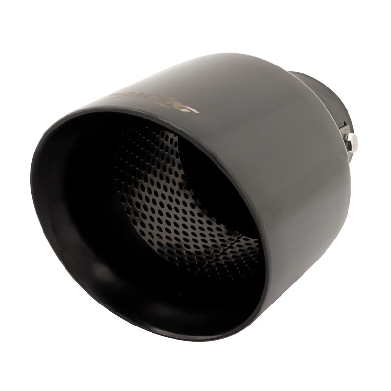 Simoni Racing, Tailpipe, Round/Slanting Inox Black - Ø115xL210mm - Installation 38-63mm