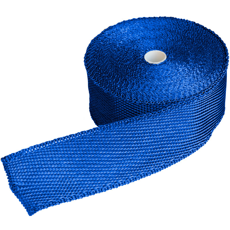 Simoni Racing, Udstødningsvarmeisolerende Foliesæt 2B, Glasfiber, Blå, 15m x 5cm + 6 klemmer