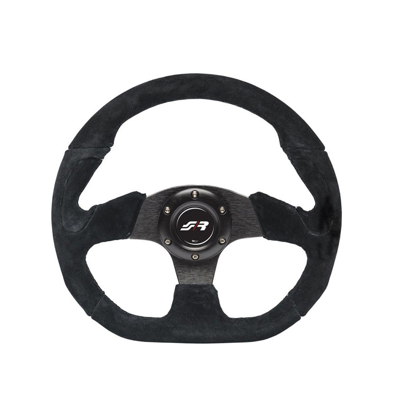 Simoni Racing, Sports Steering Wheel, X2 Shammy Leather - Black Suede - Diameter 330mm