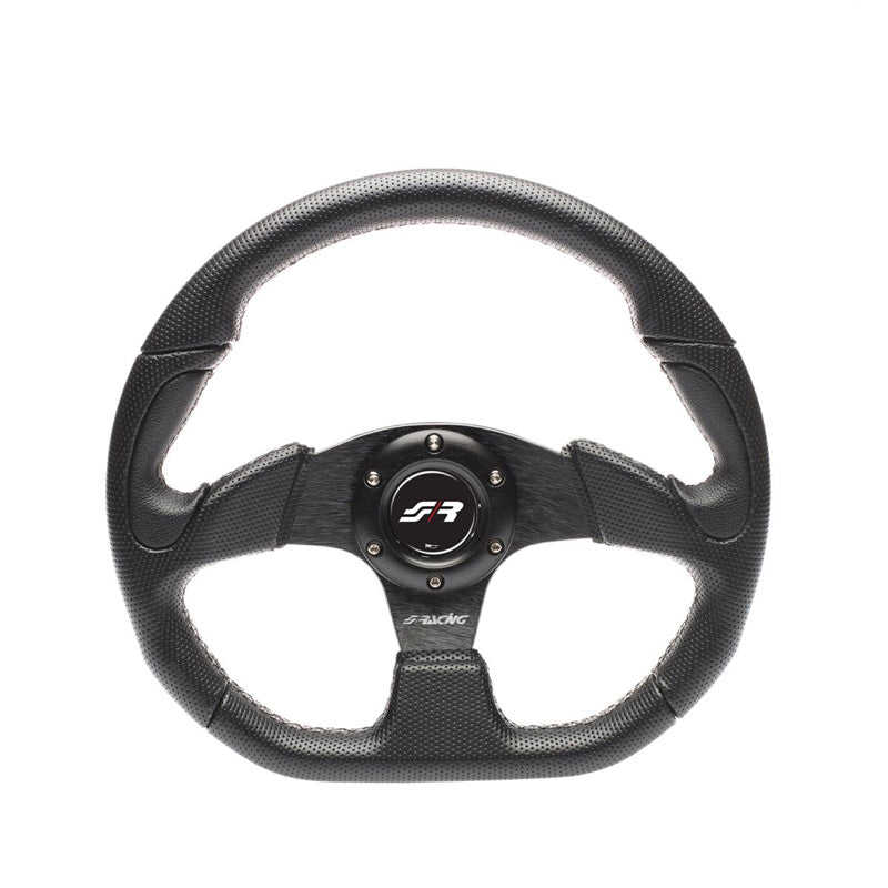 Simoni Racing, Sport Steering Wheel, X2 Poly Pelle - Black Ecoleather - Diameter 330mm