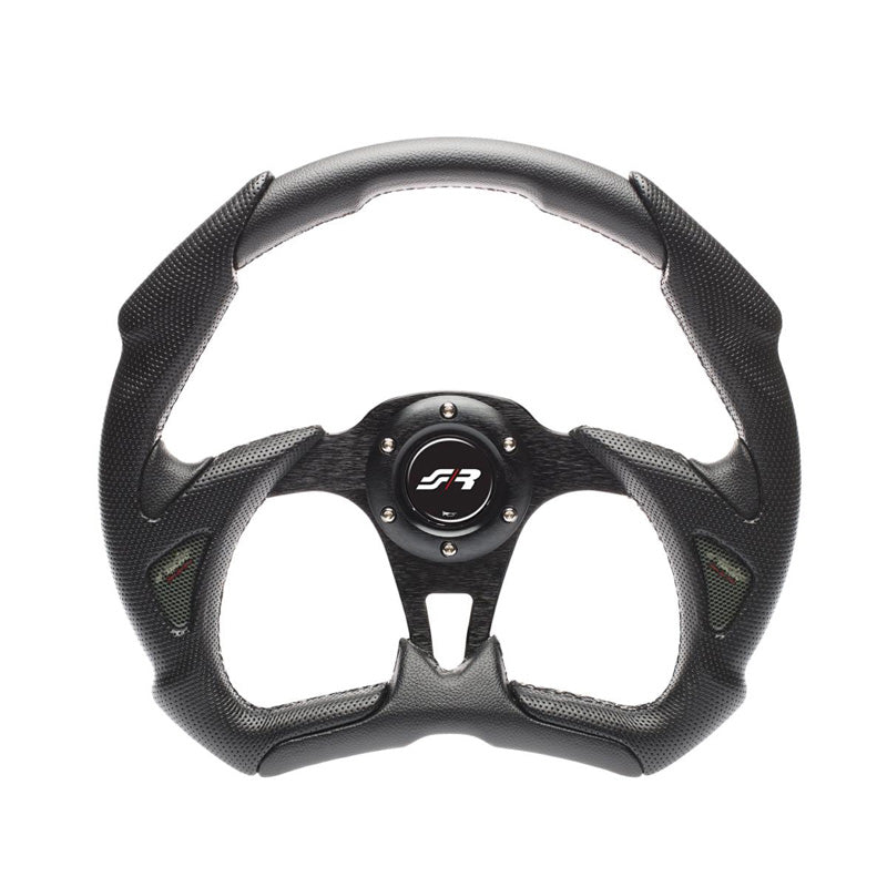 Simoni Racing, Sport Steering Wheel, X5 Poly Pelle - Black Ecoleather - Diameter 350mm