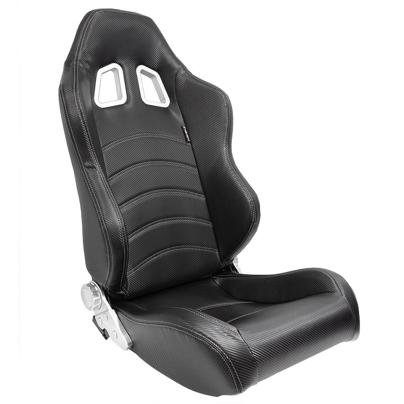 AutoStyle, siège sport 'Type Z' - aspect carbone noir - dossier réglable des deux côtés - incl. système de rails