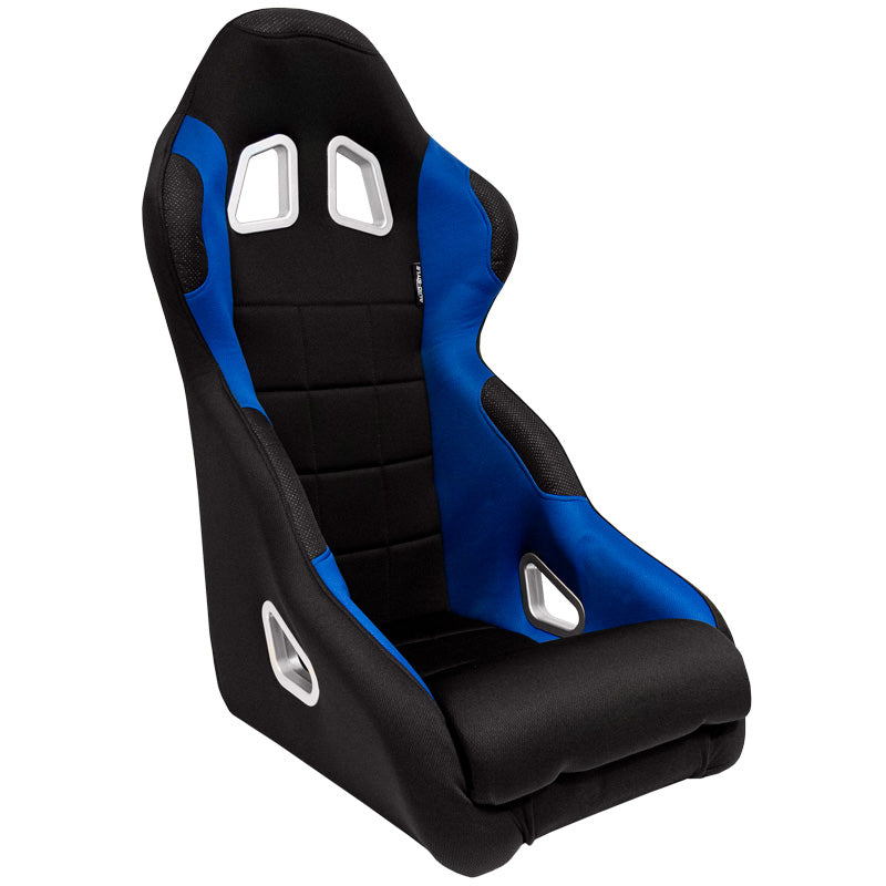 AutoStyle, Sports Seat 'K5' - Black/Blue - Fixed backrest - includes sliding rails