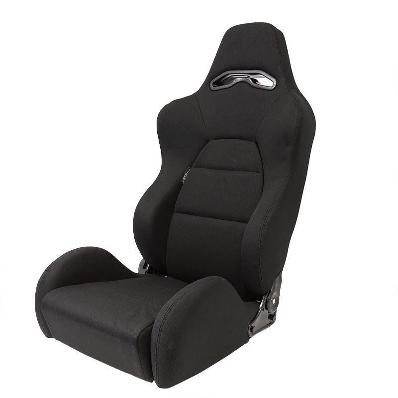 AutoStyle, Sport Seat 'Eco' - Black - Right-side adjustable backrest - incl. rails