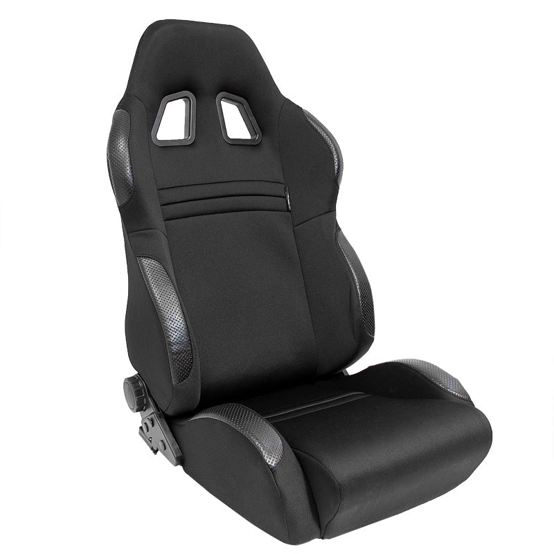 AutoStyle, Sports Seat 'T Eco' - Black - Double-adjustable backrest - includes rails