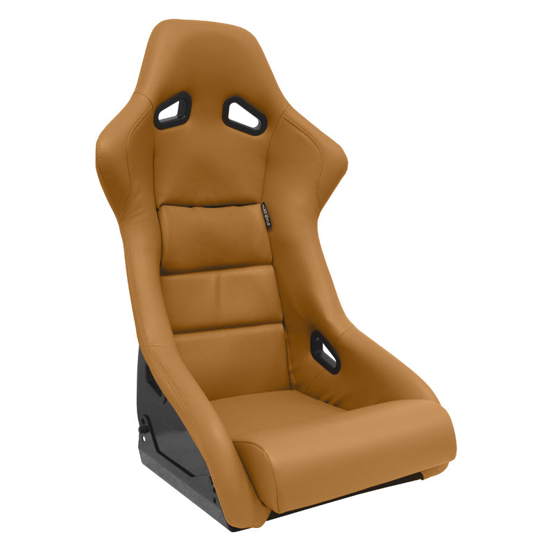 AutoStyle, siège sport 'BS1' - Beige - dossier fixe en fibre de verre - rails inclus