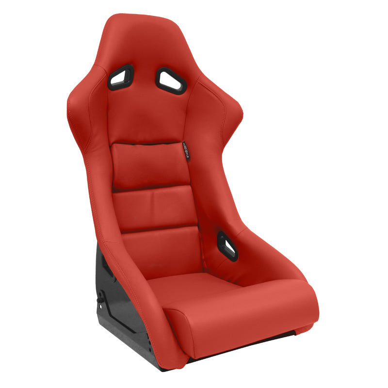 AutoStyle, Sports Seat 'BS1' - Red - Fixed polyester backrest - Includes rails
