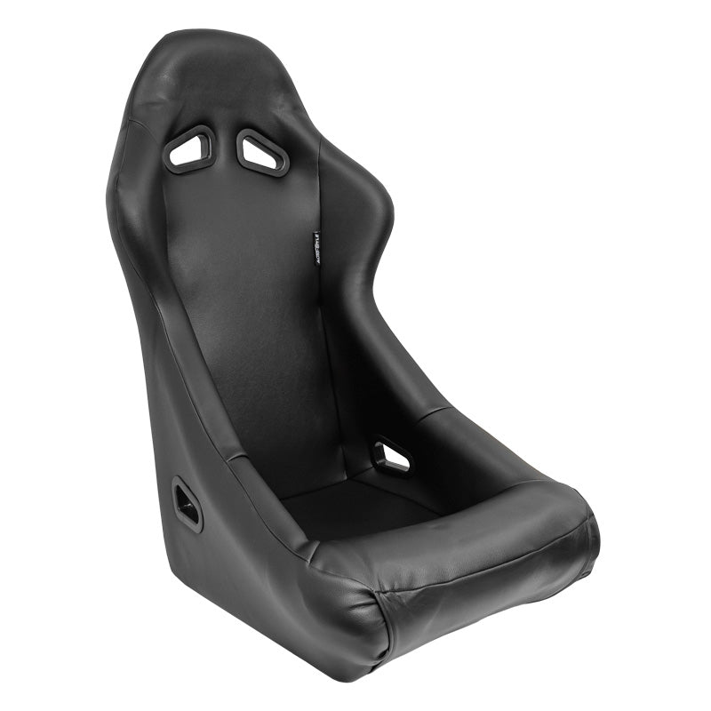 AutoStyle, Sport Seat 'Zandvoort' - Black leather look - Fixed backrest - incl. slide rails