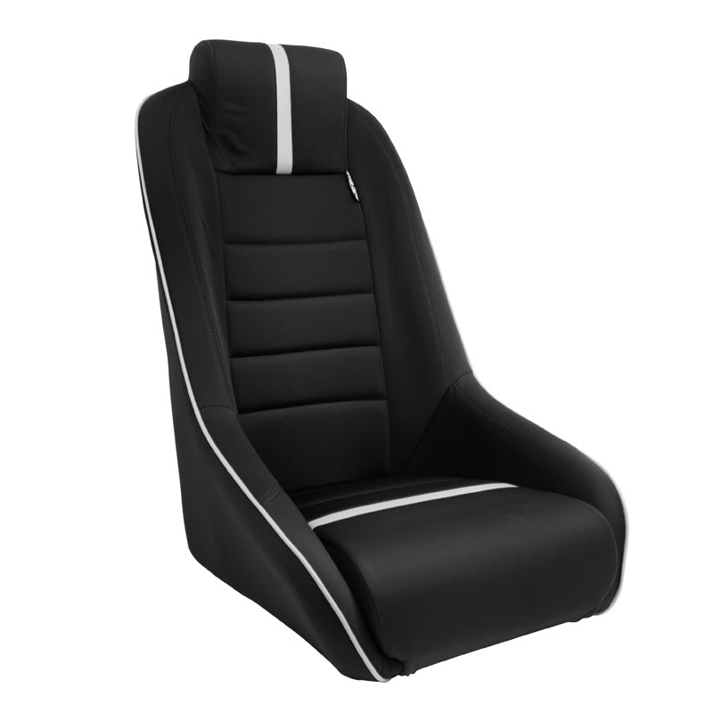 AutoStyle, siège sport 'Classic RS' - Noir/Gris - dossier fixe + appui-tête intégré - rails inclus