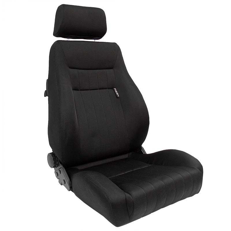 AutoStyle, Sports Seat 'Retro' - Black - Double adjustable backrest - incl. sliding rails