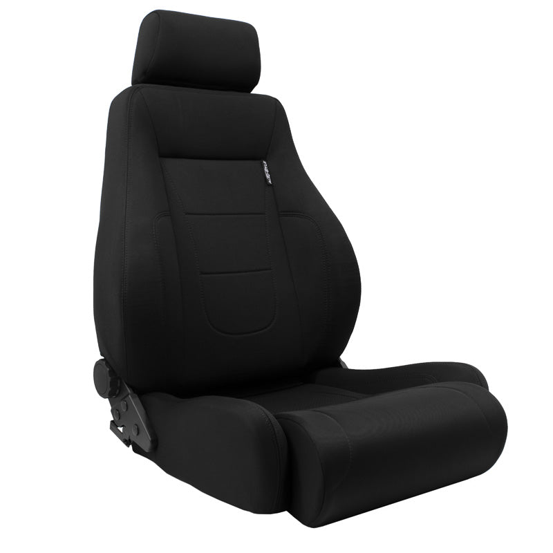 AutoStyle, Sports Seat 'Retro II' - Black - Double adjustable backrest - incl. rails