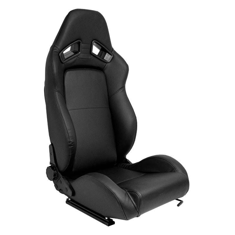 AutoStyle, siège sport 'LH' - cuir synthétique noir - dossier doublement réglable - incl. glissières