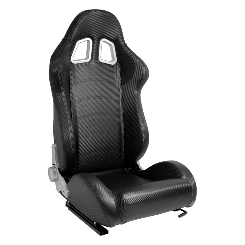 AutoStyle, siège baquet « DS » - aspect carbone - dossier doublement réglable - rails inclus