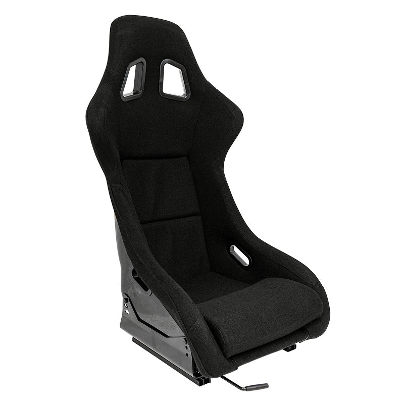 AutoStyle, siège baquet « MO » - noir - dossier fixe en polyester - rails inclus