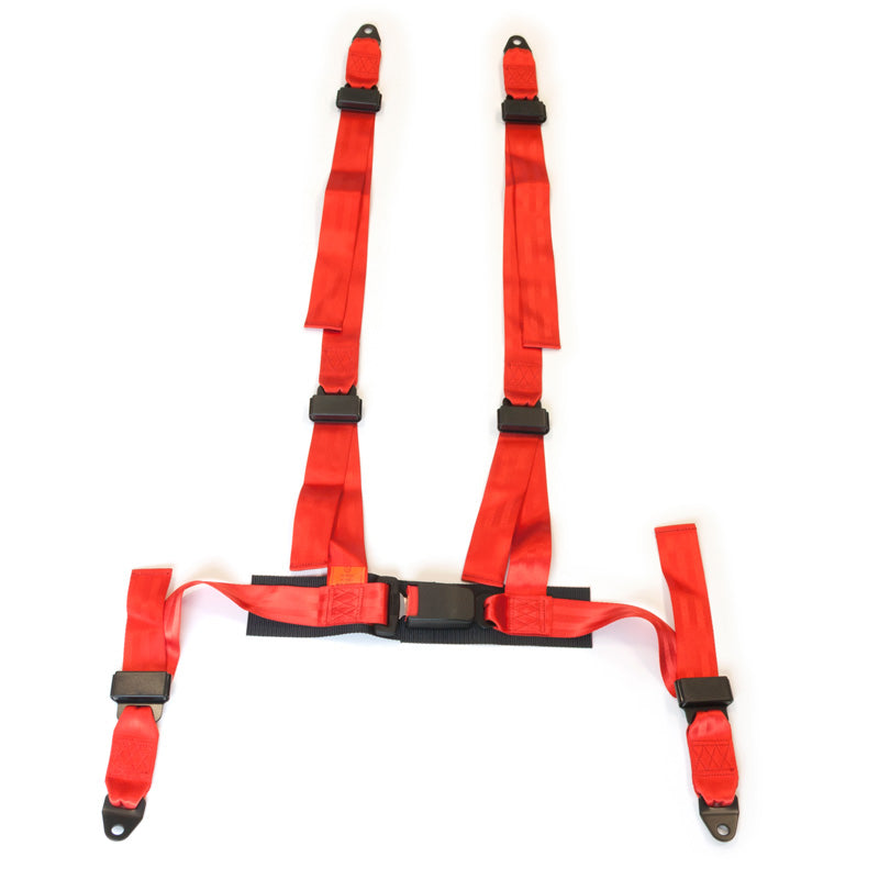 AutoStyle, Racing Seat Belt 4-Point - Red - E-Mark